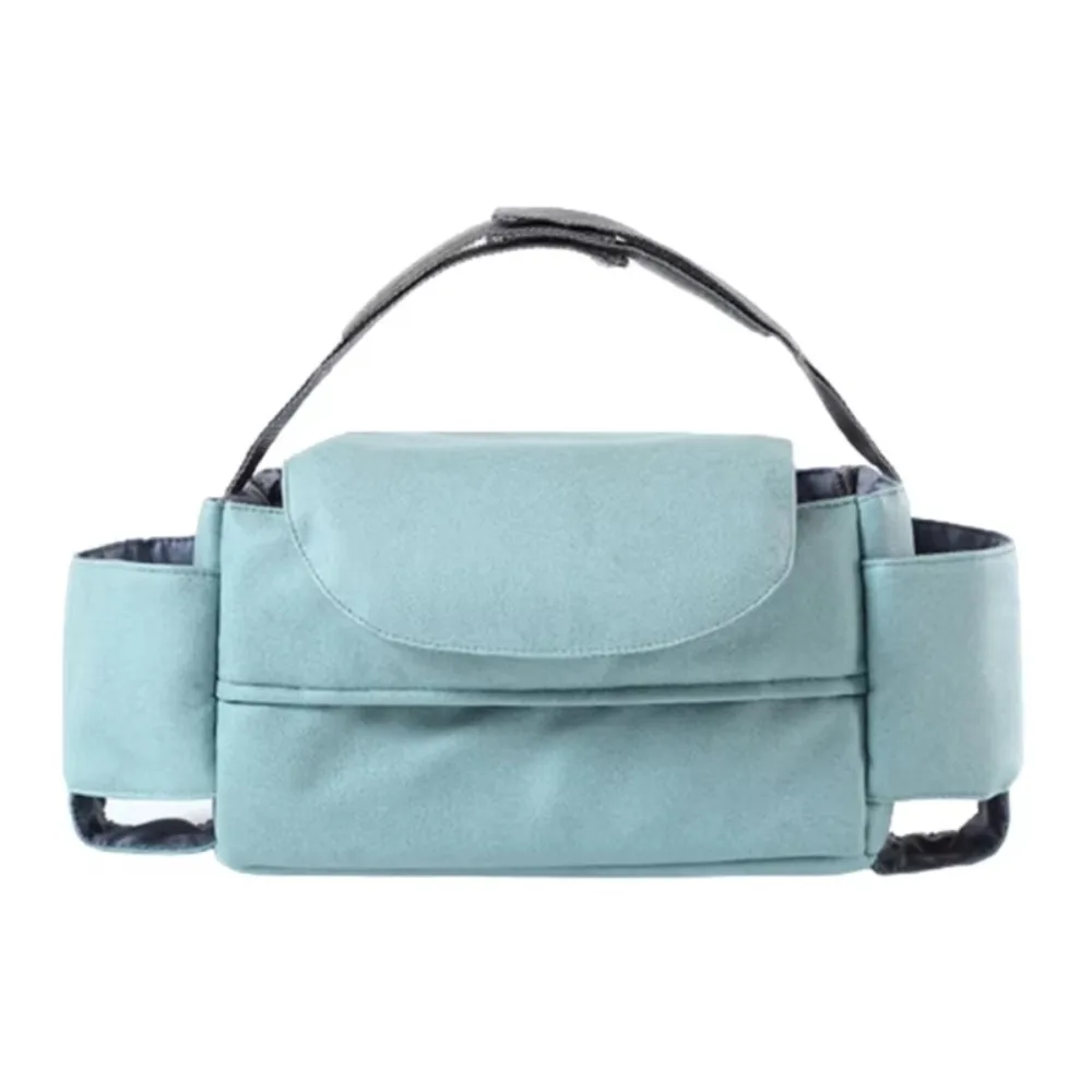 

Многофункциональный органайзер для детской коляски большой вместимости с термоотделением, подвесная сумка на коляску, однотонная, водонепроницаемая