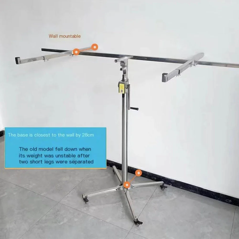 2024 Portable Mobile Ceiling Artifact Rotating Lifting Table Plate Telescopic Lifting Frame Equipment Mobile Stretching Tool