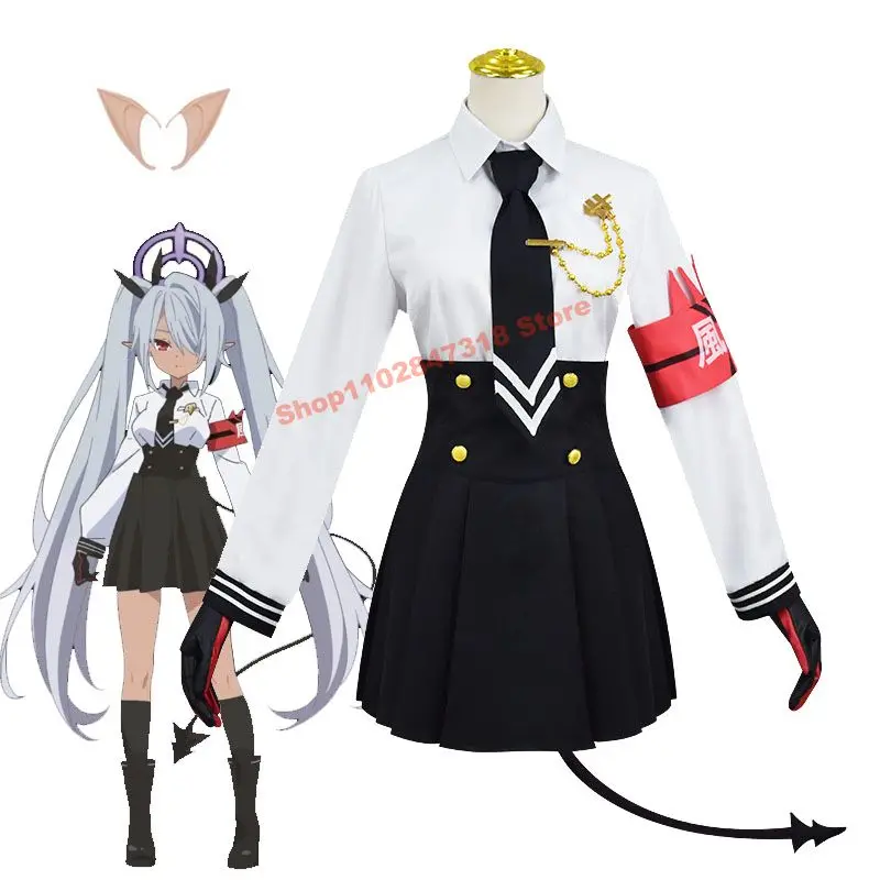 Blue Archive Shiromi Iori Cosplay Costumes Discipline Committee Schoolgirl JK Uniform Skirts Cosplayer Game And Anime Clothing