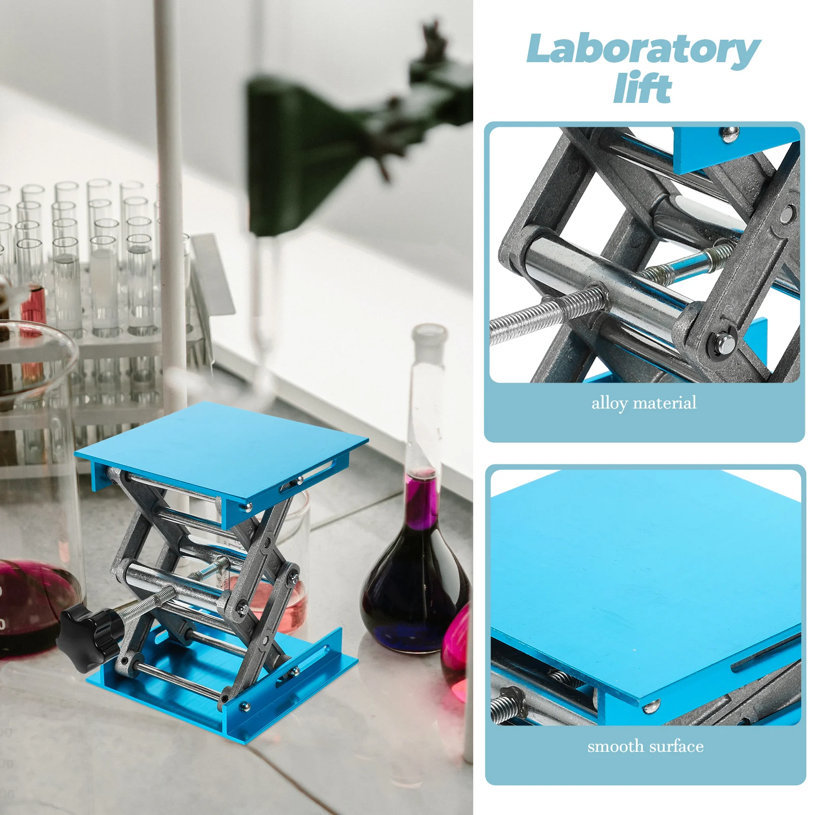 Laboratory Lifting Table Stand Jack Pearlescent Lifter Scissor Aluminum Alloy Platform