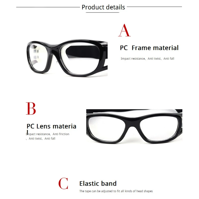 نظارات كرة سلة قابلة للتعديل مضادة للرياح والضباب للأطفال ، نظارات خفيفة الوزن ، مقاومة للأتربة ، UV400 ، كرة القدم ، الكرة الطائرة ، البيسبول