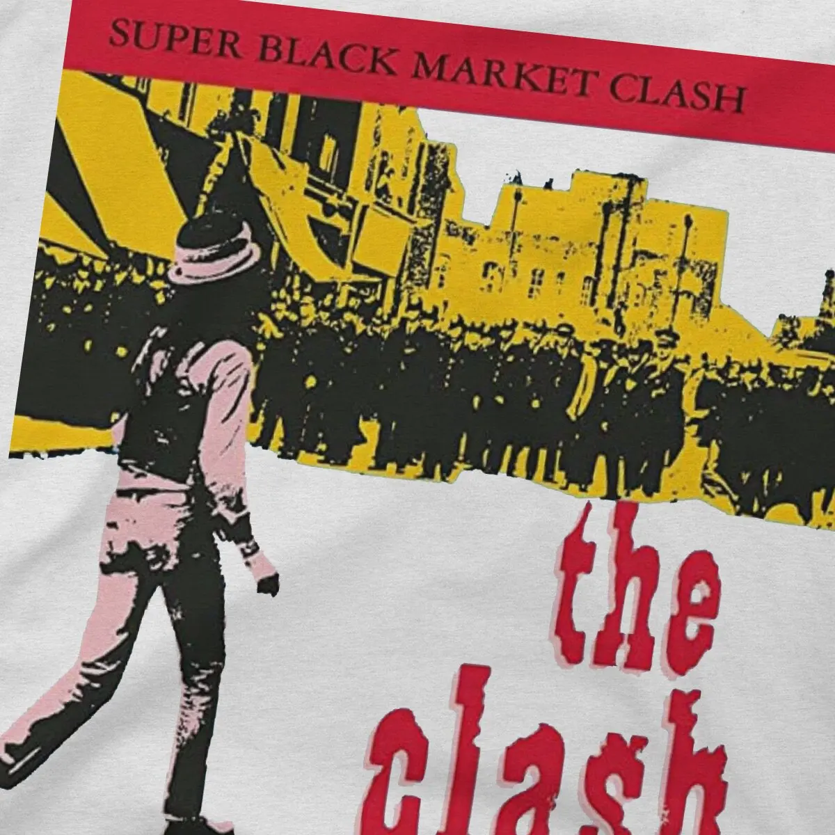 Super Black Market Clash Men\'s T Shirts T-The Clashs Amazing Tees Short Sleeve O Neck T-Shirt Pure Cotton Gift Idea Tops