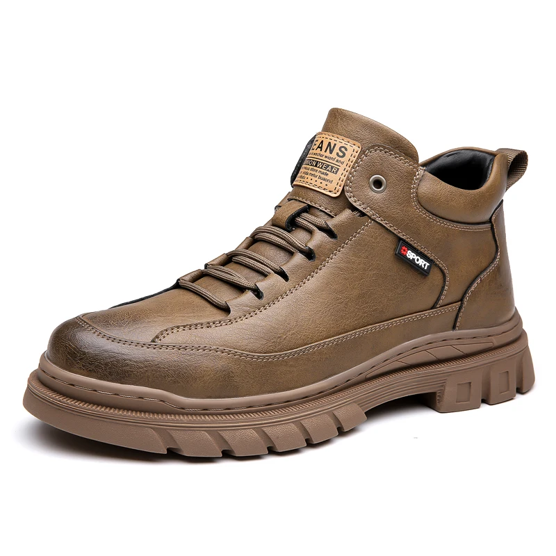 

Men's Shoes 2025 Autumn New Men's Leather Shoes Outdoor Thick-Soled Anti-Slip Waterproof Workwear Sports and Casual Shoes