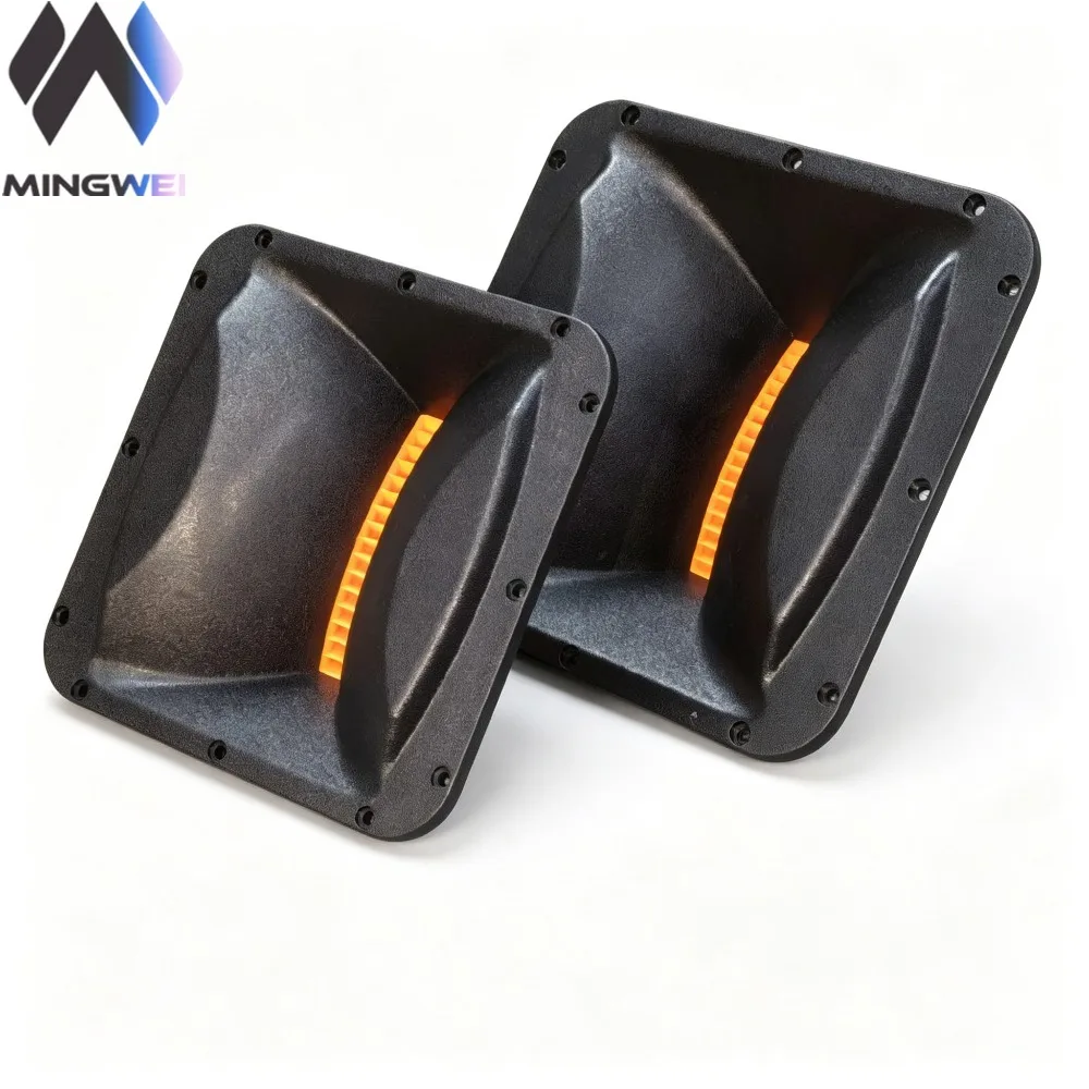 MW Audio Lightweight ABS Square Horn 1.4" Throat Waveguide for KTV Stage Pro Audio Speaker Replacement (1" Available)