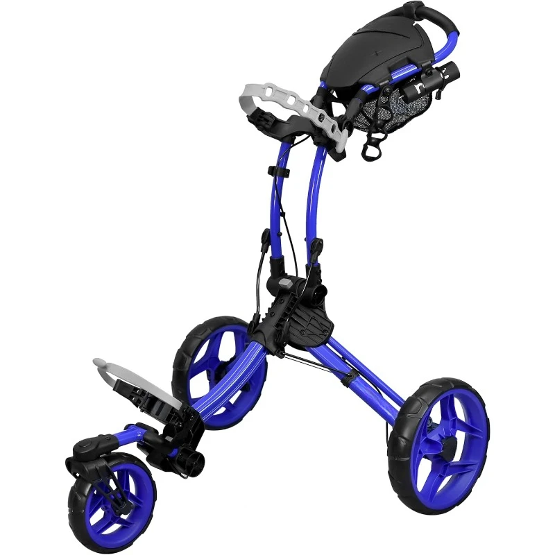 Rovic Model RV1S 2.0 Golf Push Cart with 360 Degree Swivel Front Wheel, Foldable 3-Wheel Walking Golf Cart home.