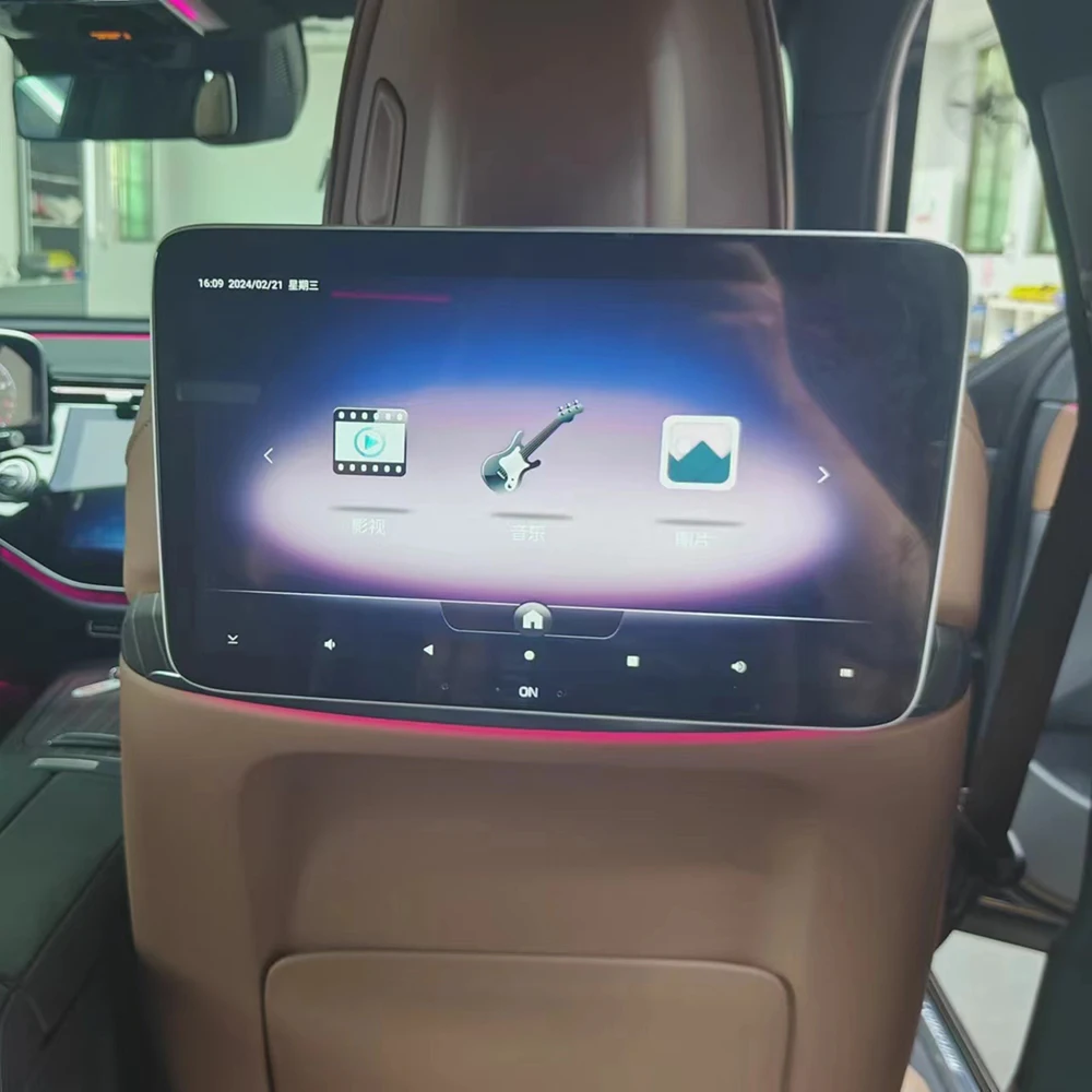 Monitor bantal untuk 2024, Mercedes Benz W214 E260 E300 sistem hiburan tempat duduk belakang Android 1080P 4K HD WiFi pemutar Video mobil