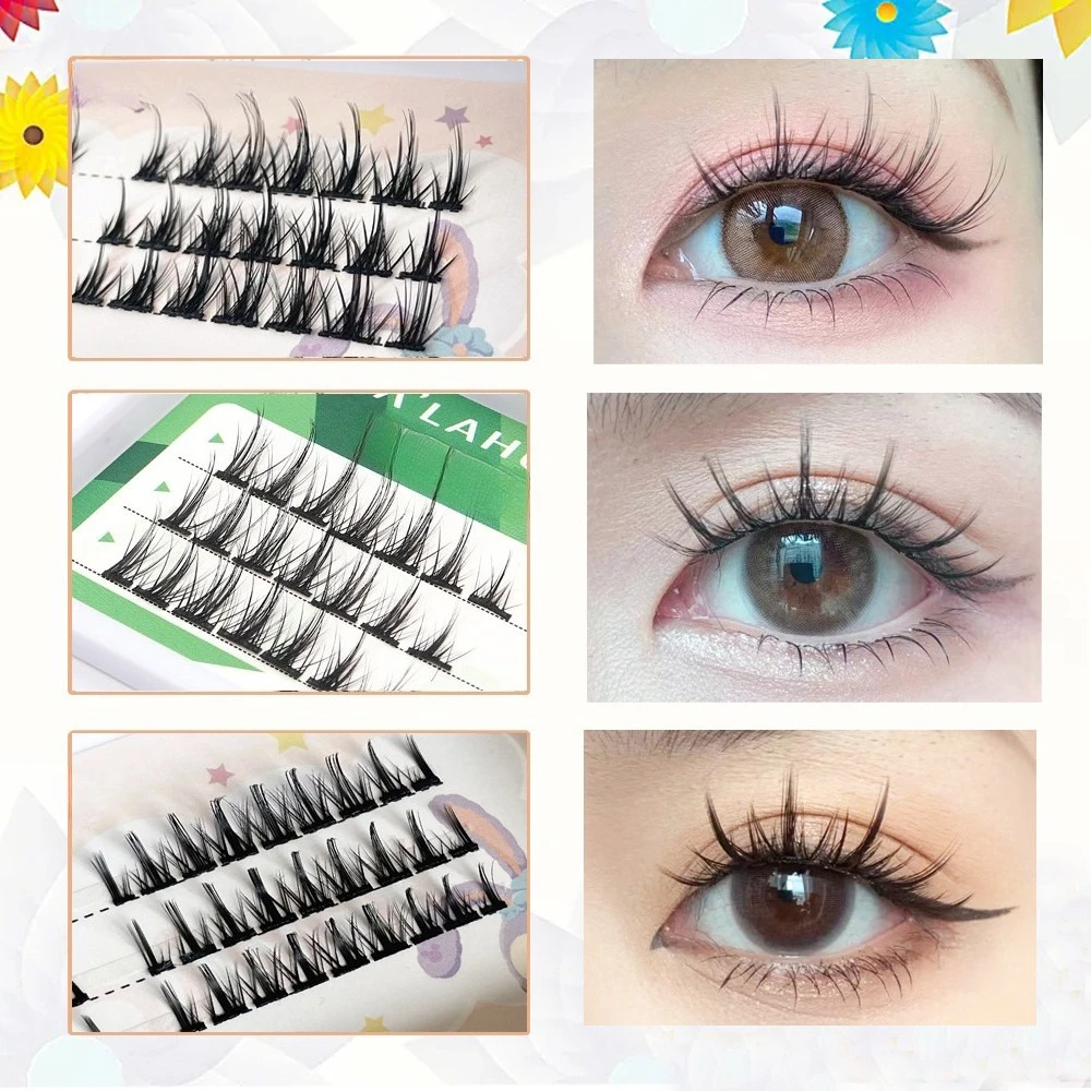 Nieuwe natuurlijke valse wimpers Cos Little Devil Fairy DIY valse wimpers dikke individuele wimpers make-up gereedschap set