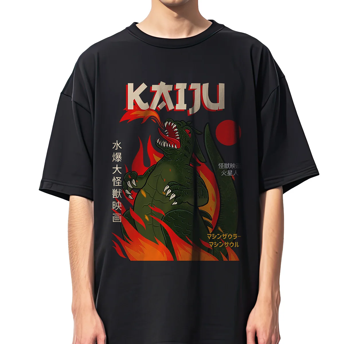 Catzilla Anime Kaiju Y2K Cute Cat Unisex Tshirt Men Women Unisex T-shirt Short Sleeve Tees T Shirt Y2K Clothing Polyester Tees