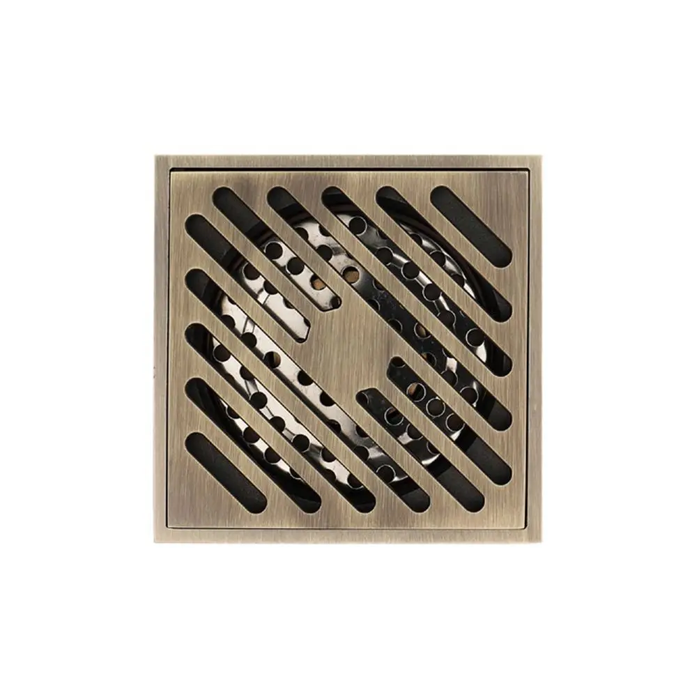 

Квадратный латунный антикварный линейный трап для пола 100*100 мм, с защитой от запаха, для душа, ванной и туалета