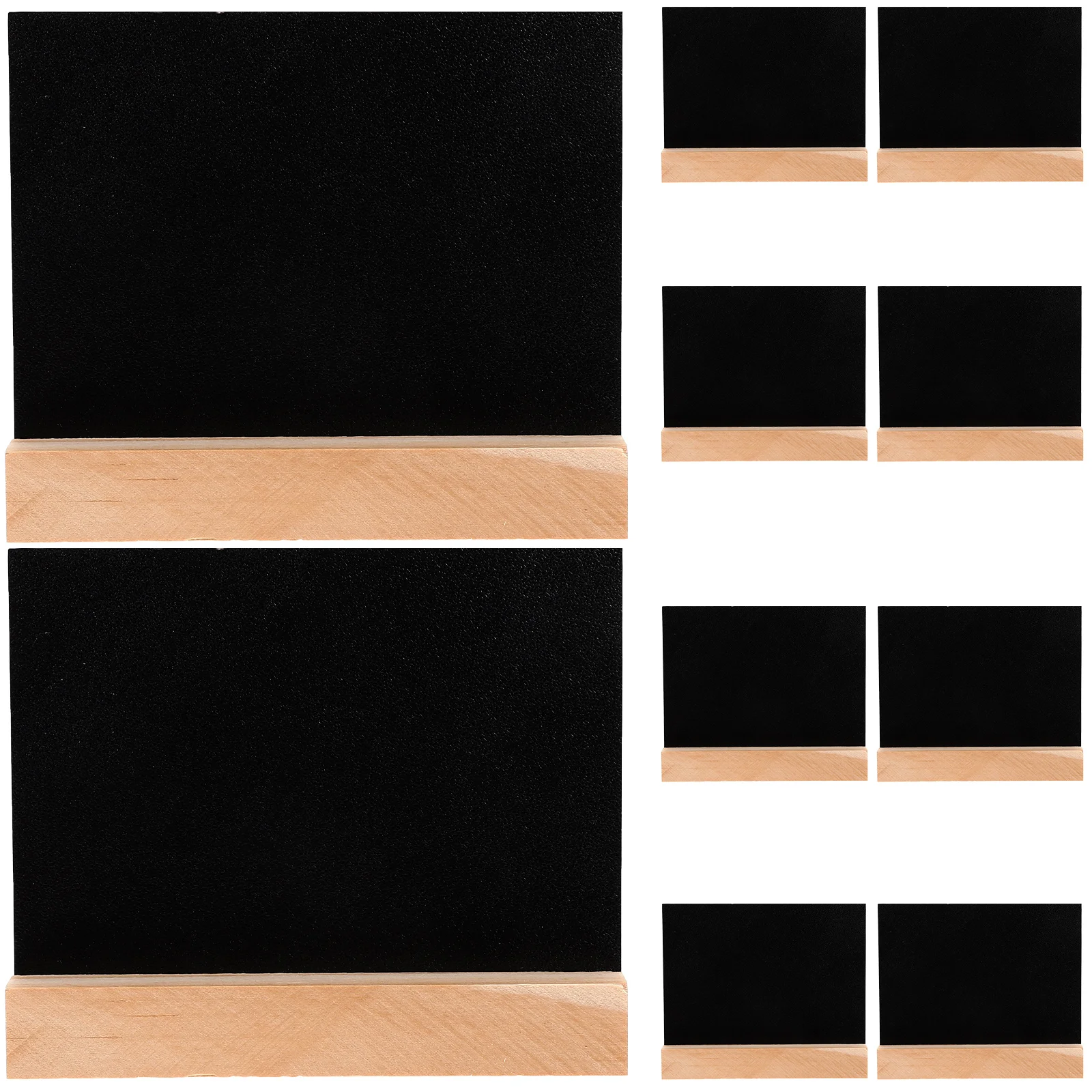 

10pcs Two-Sided Message Board Wooden Chalkboard Bulletin Notice Desktop Whiteboard Stand Wall Hanging Sign Display Party Store