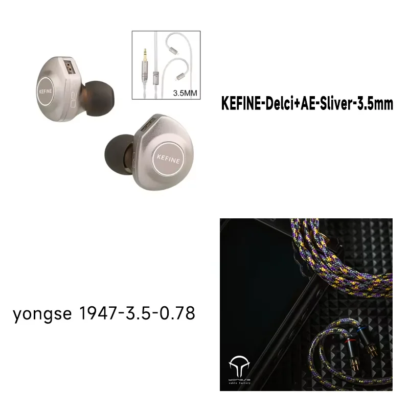 Kefine X ANGELEARS Delci AE 10 mm DLC + PU-membraan dynamische driver IEMs Hi-Fi I n-ear oortelefoon met twee tuningstijl
