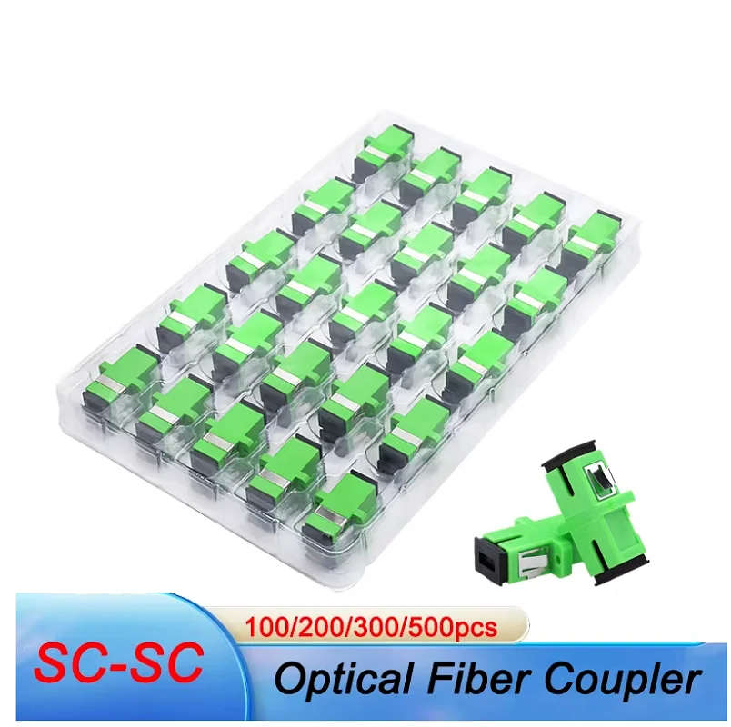 SC Fiber Optic Coupler SC Female to SC Female APC Simplex Single Mode Fiber Optical Adapter Network Internet Connector