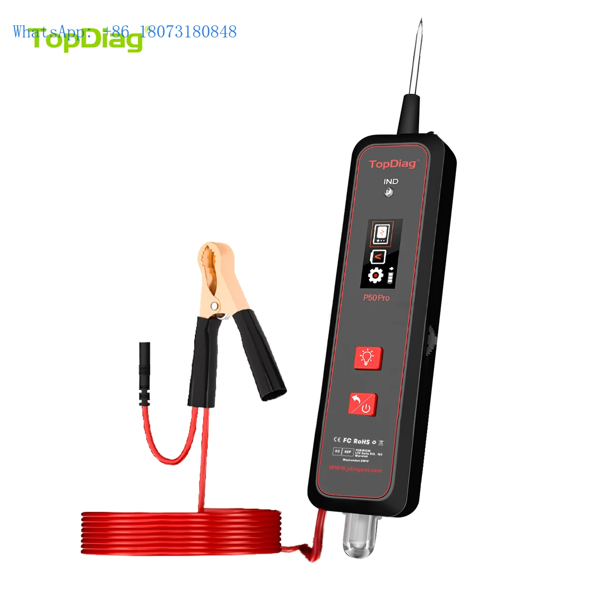 

P50 PRO DC0-40V Car LCD Digital Circuit Tester Voltage Meter Pen Automotive Universal Truck Circuit Scanner Power Probe