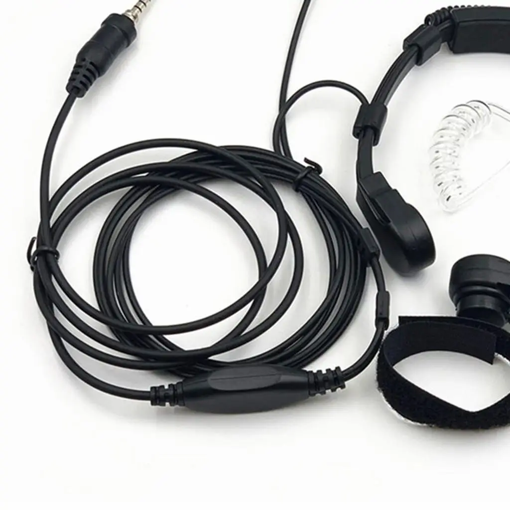 Surveillance Earpiece Police Headset Finger PTT Throat Mic Wired Earphone Noise Canceling for Yaesu Vertex VX-127 VX-120