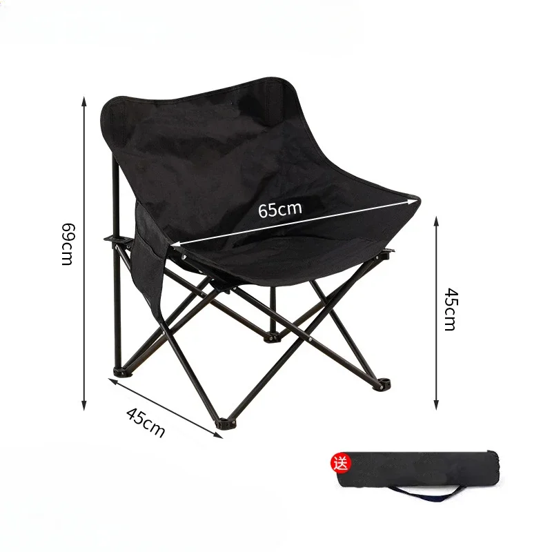 Camping Folding Chair Moon Chair Table Outdoor Portable High Back Chair Household Fishing Chair Disassembly Express Gardening