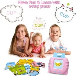 Talking Flash Cards Early Educational Toys Preschool Learning Reading Machine Interactive Electronic Audio Book Learn Toys