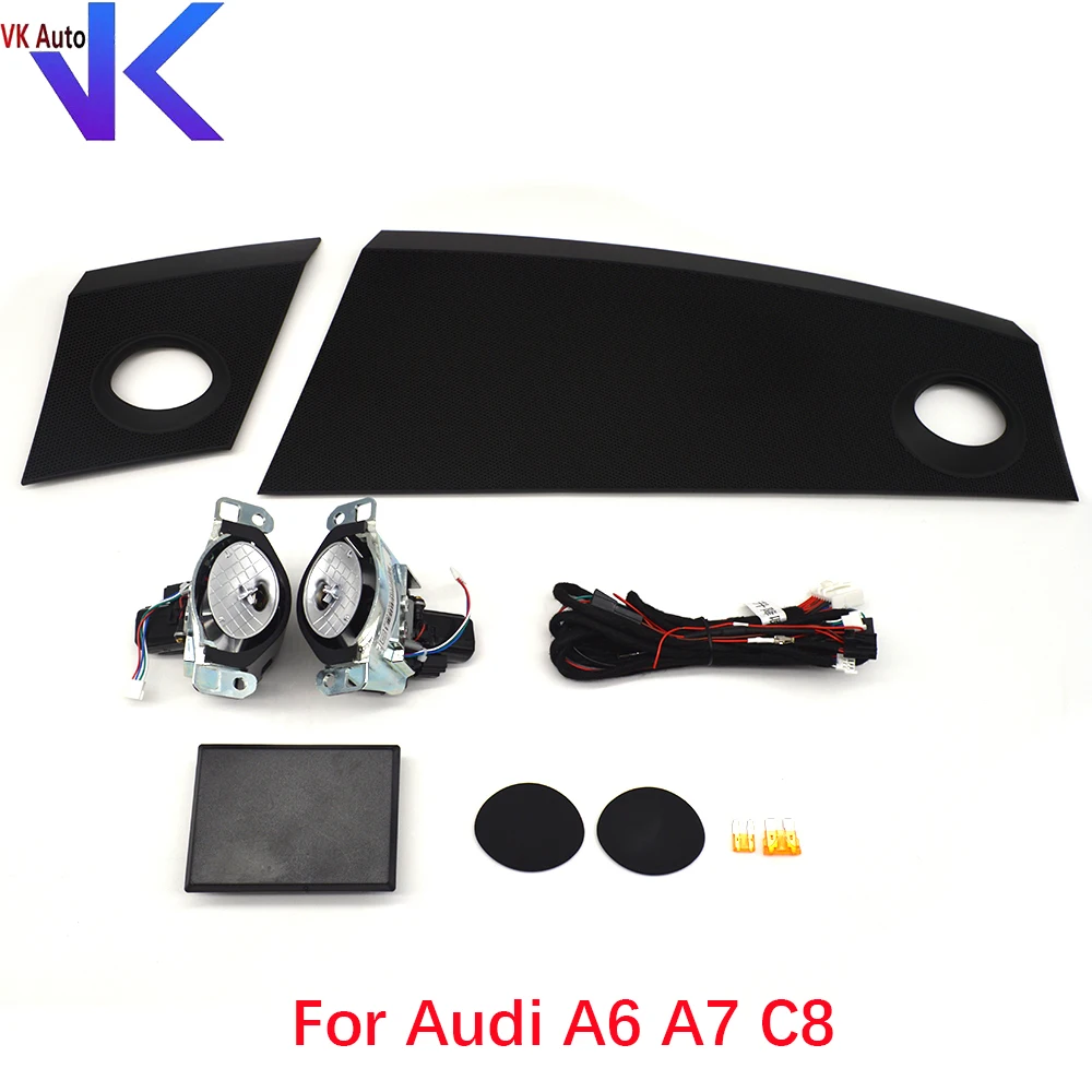 For Audi A6 A7 C8 lifting tweeter door cover 32 colors ambient light plug and play LED covers