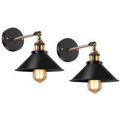 Lâmpada de parede do vintage e27 base industrial sconces de parede AC90-260V luz de parede para iluminação interna ajustável retro luz do quarto loft