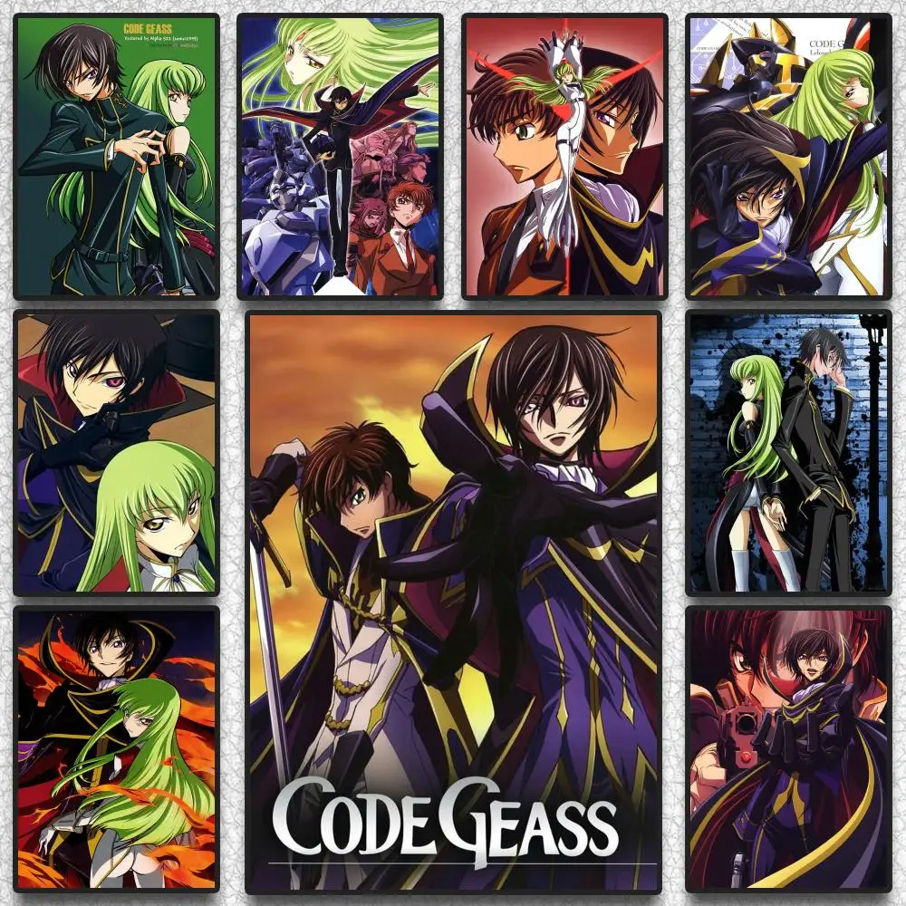 Code G-Geass Zero Anime Poster Self Adhesive Wall Stickers Removable Room Decor Aesthetic Space Murals Fancy Gift