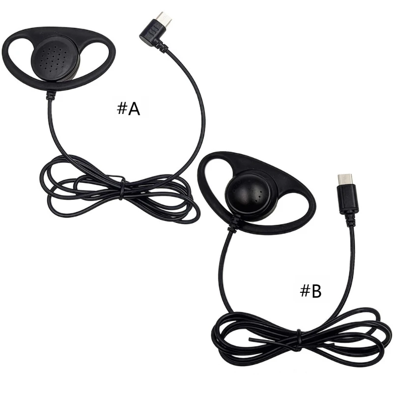 USB-C-Ohrbügel, einseitige Kopfhörer, Mono-Ohrhörer, kabelgebundene Headsets