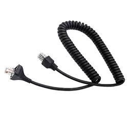 RJ45 / 8-Pin Plug Replacement Microphone Cable Extend Coiled Cord for Kenwood KMC-30 Mobile Microphone TM-261A