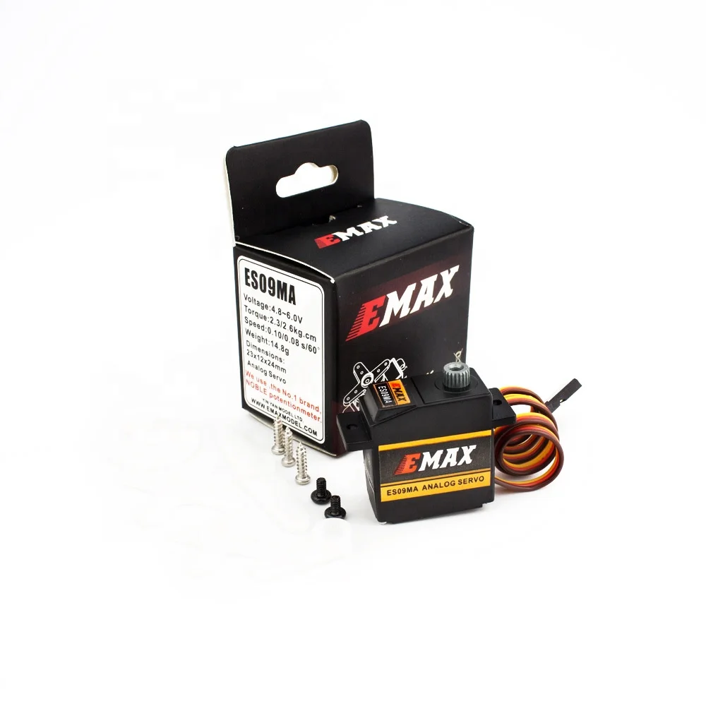 EMAX ES09MA Metal Gear Analog Servo Dual-Bearing Specific Swash Servos for RC Trex 450 Helicopters