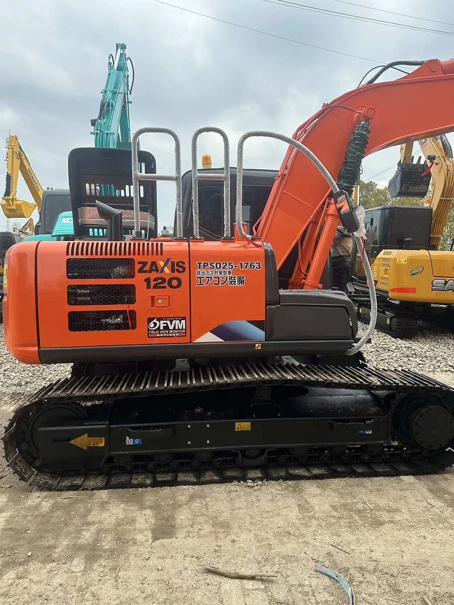المصنع مباشرة 12 طن هيتاشي ZX120 حفارة متوسطة مستعملة CE/EPA معتمدة الأسهم الزاحفة محرك علبة التروس PLC