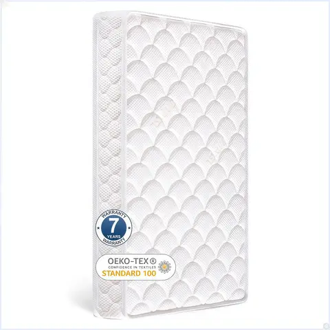 Dual-Sided Crib Mattress– 52" x 27.6" x 5",Knitted Fabric,Absorbent and Breathable, Fits Standard Full-Size Cribs & Toddler Beds