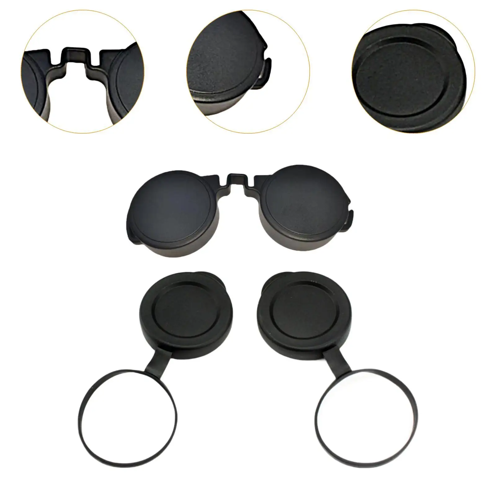 Binocular Lens Cap 41mm Rubber Protective Cover for Chest Bag Binoculars Telescope Outdoor Use