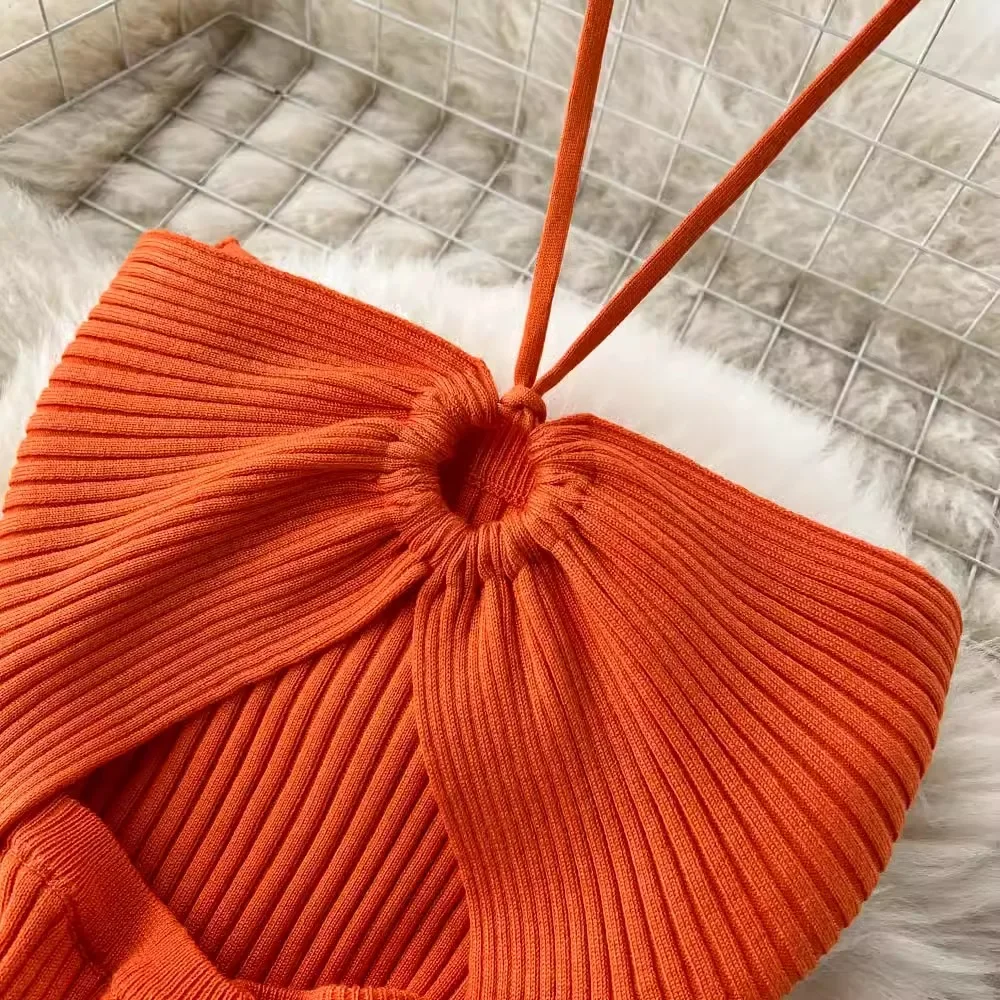 فستان صيفي محبوك أنيق ومثير بحزمة الوركين 2025 فستان نسائي ضيق مرن للحفلات ملابس الشارع الشهير