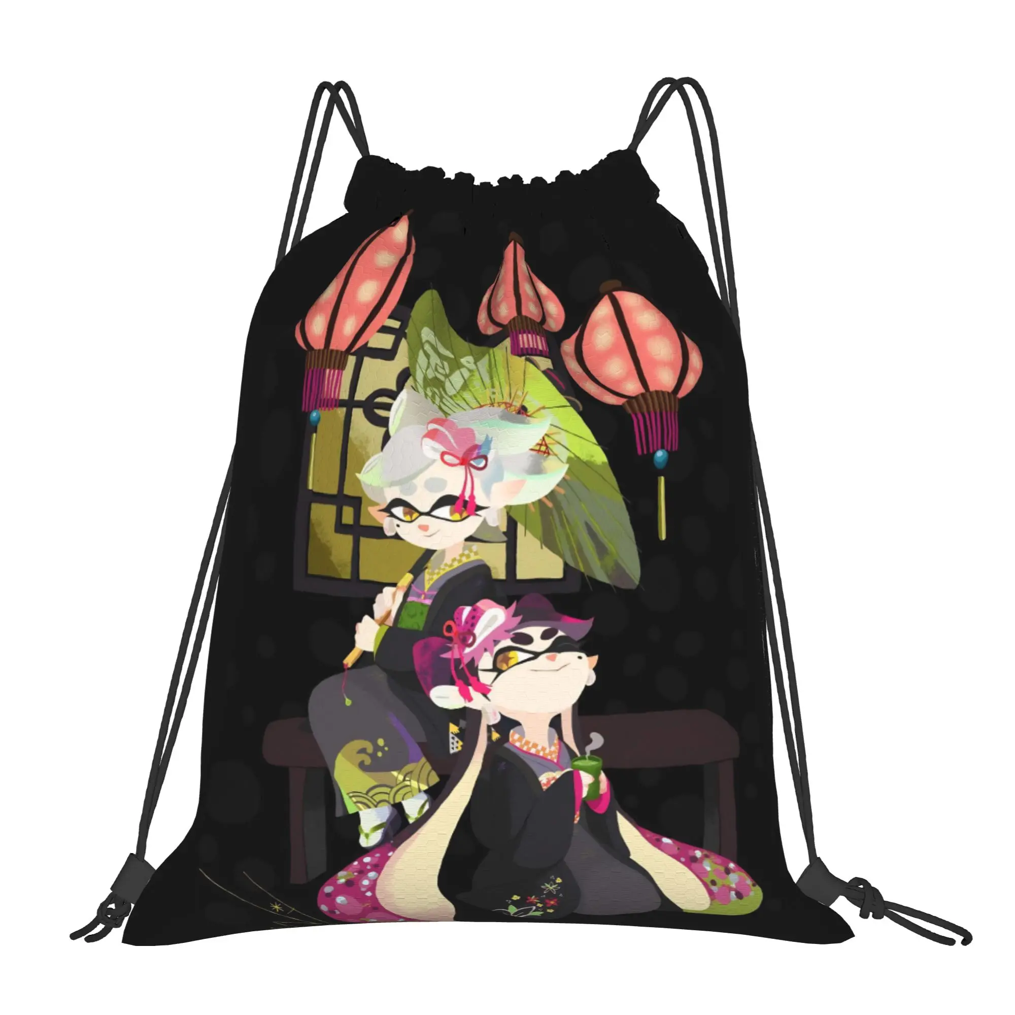 

Game Cool S-Splatoon Drawstring Backpack Sports Gym Sackpack Water Resistant String Bags for Yoga
