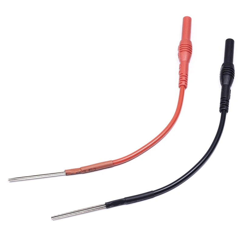 

2 PCS Flexible Spoon Back Probes, Back Probe Pins Automotive Compatible With 4Mm Banana Plug Test Leads