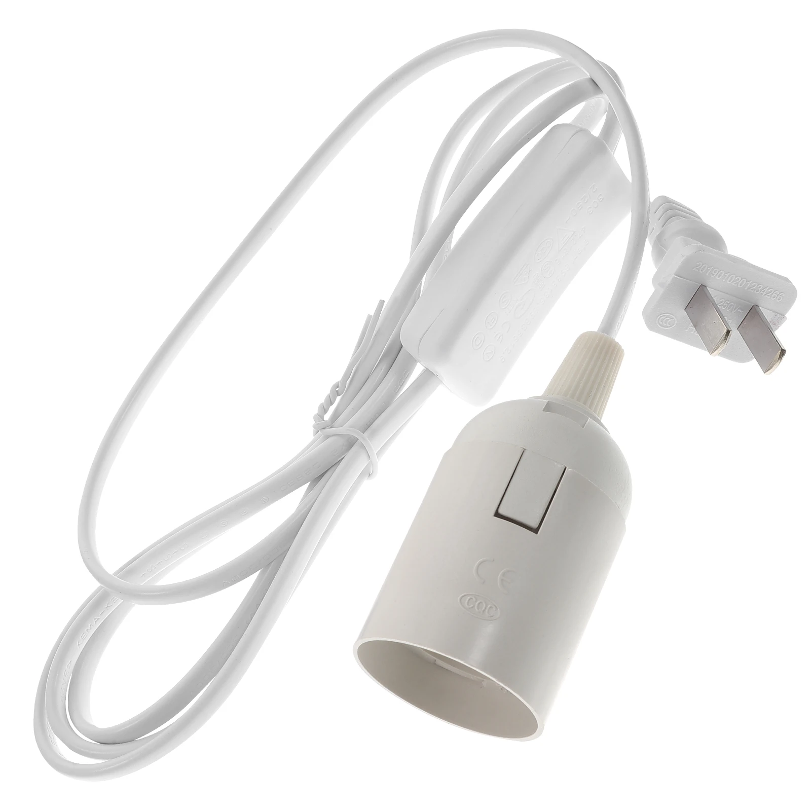 

E27 Pendant Lamp Socket Wire Cord Button Switch Cafe Home Bar Hotel Lighting Accessories PVC Heat Resistant Fits Most Lights