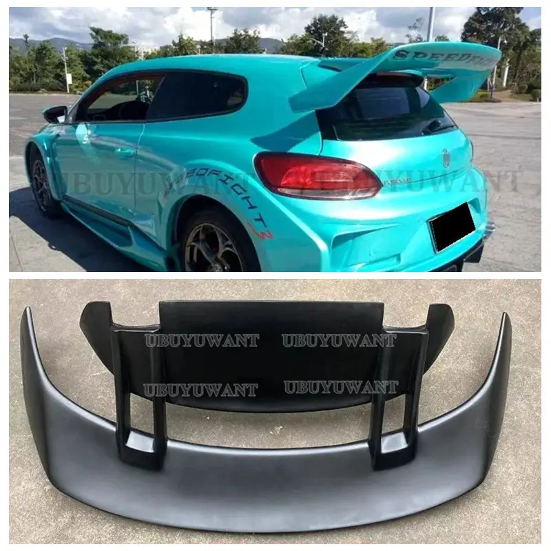 Für Volkswagen Scirocco Spoiler 2009-2018 ABS Material Carbon Look Auto Hinten Dach Lip Spoiler Fenster Schwanz Flügel auto Styling