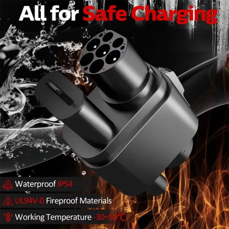 CCS2 To CCS1 EV Charging Adapter 250A DC AC Fast Charger Portable Electric Vehicle Conversion Connector