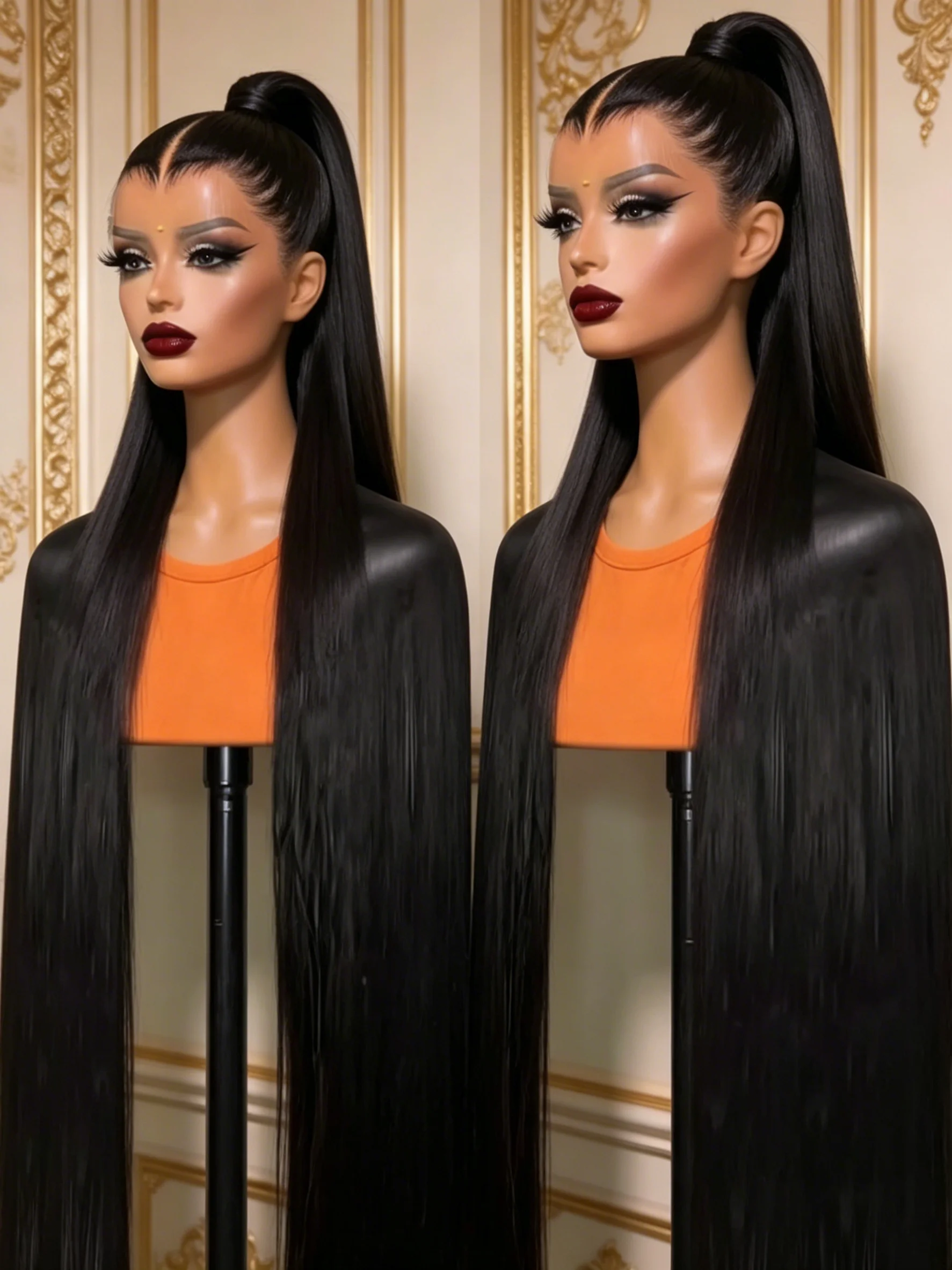 

30 40 Inch No Glue Bone Straight 7x5 Glueless Wig 250% Human Hair Ready To Wear 13x4 13x6 HD Lace Frontal Wig Pre Cut For Women