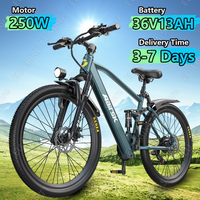 Aairsk-GT900 Electric Bicycle 250W 36V13AH Removable Lithium Battery Adult City Electric Bike 24-inch Tire Mountain Riding Ebike