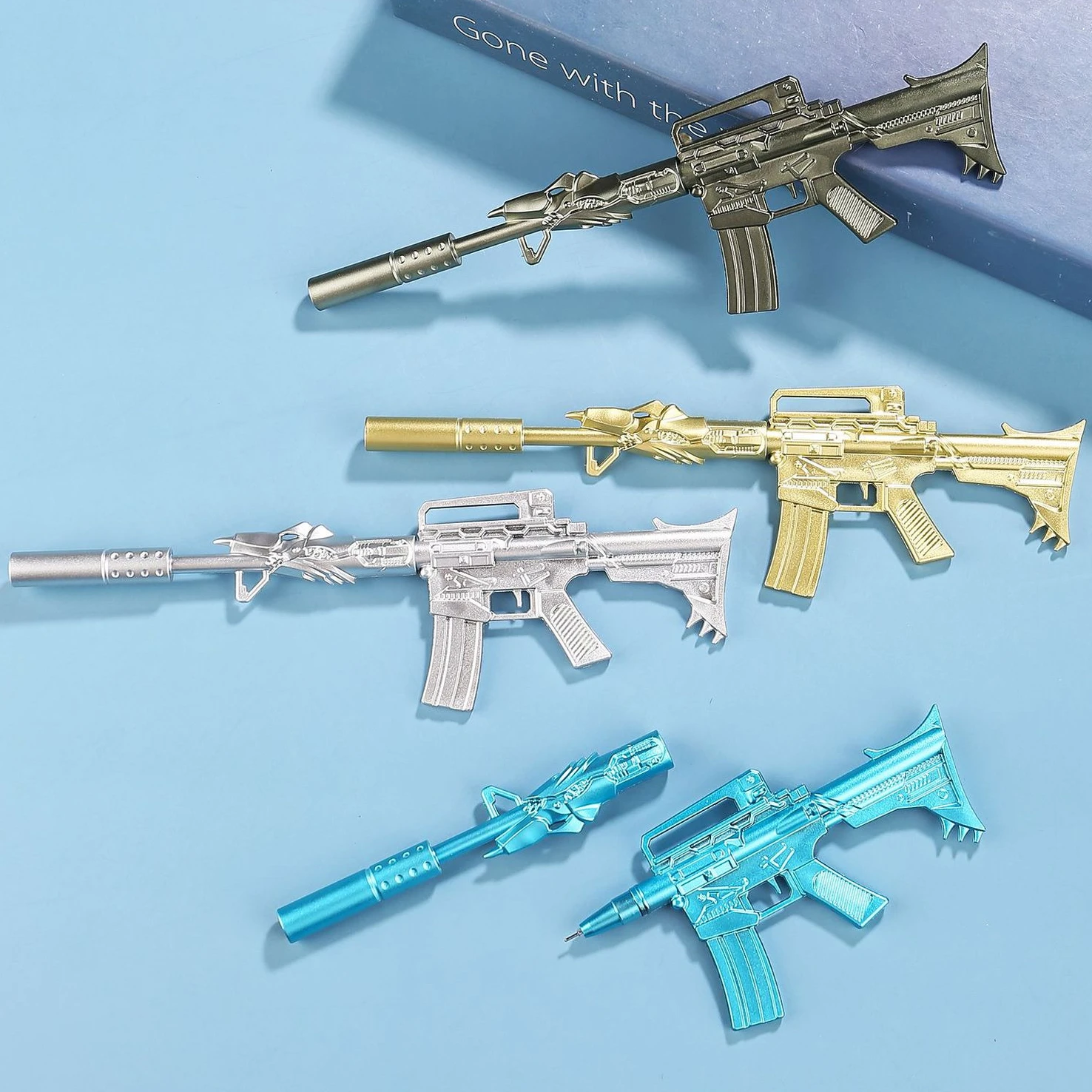 Creative M4 Thor Gun Gel Pen Simulation Military Toy Pens School Black Ink Writing Neutral Pen School Stationery Boy Kids Gift