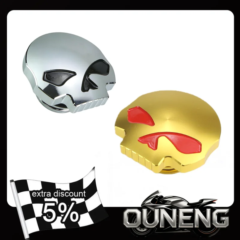 

For Harley XL883 XL1200 Dyna Fat Boy Breakout Motorcycle Accessory Modification Skull Fuel Tank Cap