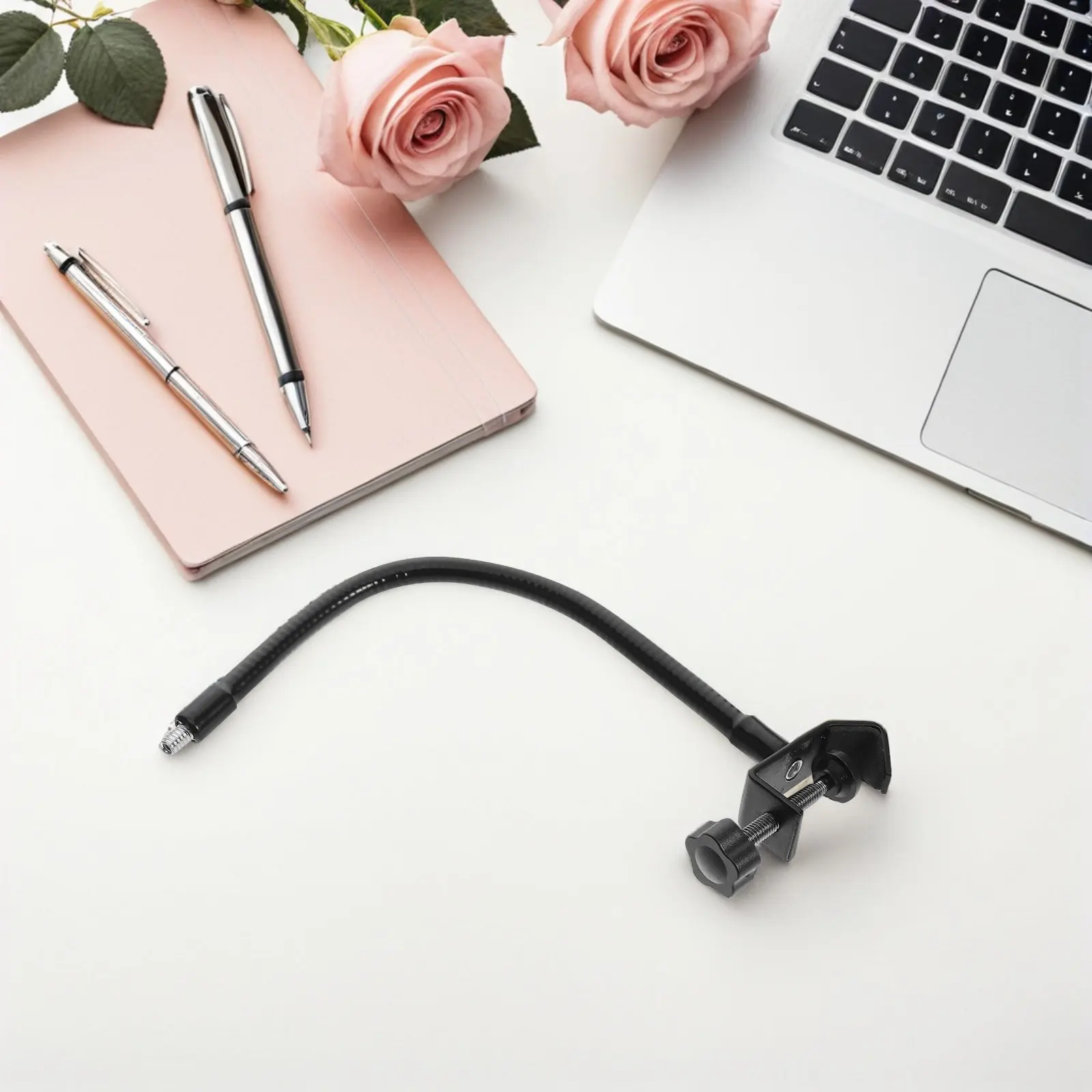 Flexible Gooseneck Microphone Holder Heavy Duty Microphone Stand For Podcast 25CM Clamp Mount Podcasting Recording