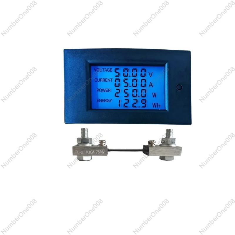 

DC Energy Monitor for Solar System & EV Battery, DM100 100V 100A Multifunction Power Meter with LCD Screen