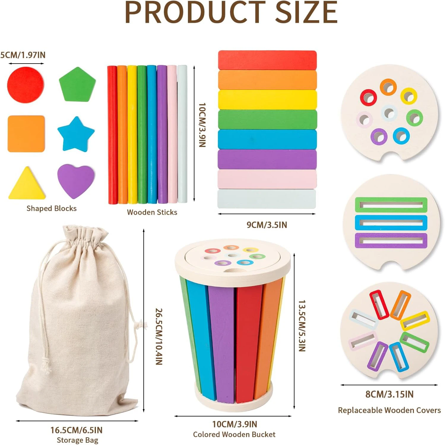 3 em 1 brinquedos de classificação de forma de cor de madeira jogo de correspondência sensorial brinquedos educativos montessori para crianças atividades de aprendizagem pré-escolar