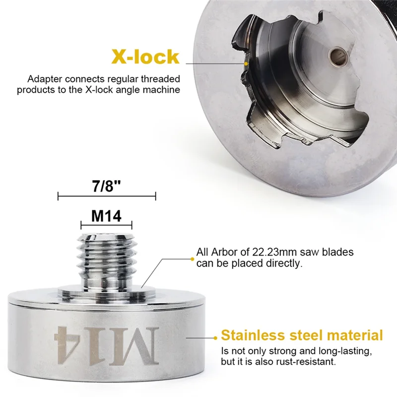 

ABAE-Adapter X LOCK To M14 Thread For Cut Blade Disc Diamond Core Drill Bit XLOCK Universal