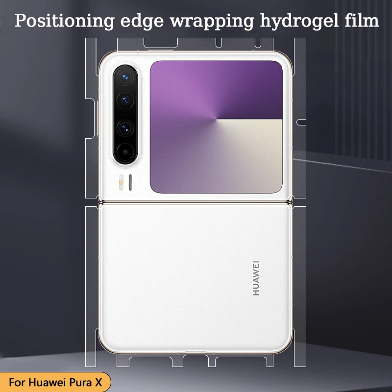 

Позиционирующая пленка с боковым краем, задняя защитная пленка для экрана для Huawei Pura X, царапина Autorepair, мягкая HD/матовая полноэкранная гидрогелевая пленка