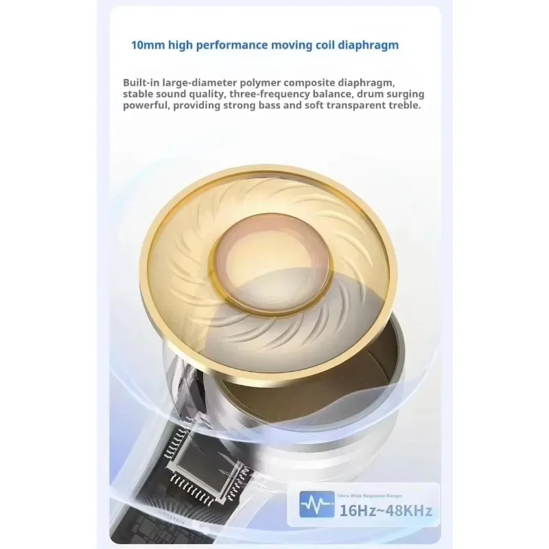 EarFun Air Pro4 Auricolare Bluetooth HI-FI Riduzione attiva del rumore IPX5 Impermeabile Durata della batteria di 52 ore Cuffie Hi-Fi per giocatori personalizzate