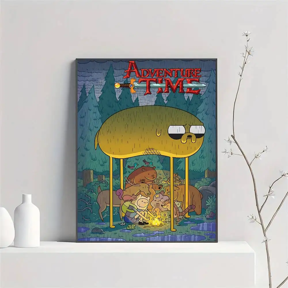 Anime-Poster, hochwertige selbstklebende Wandkunst-Dekorationen, Farbdrucke, A-Adventure Cartoon Time Sticky – Detail 5