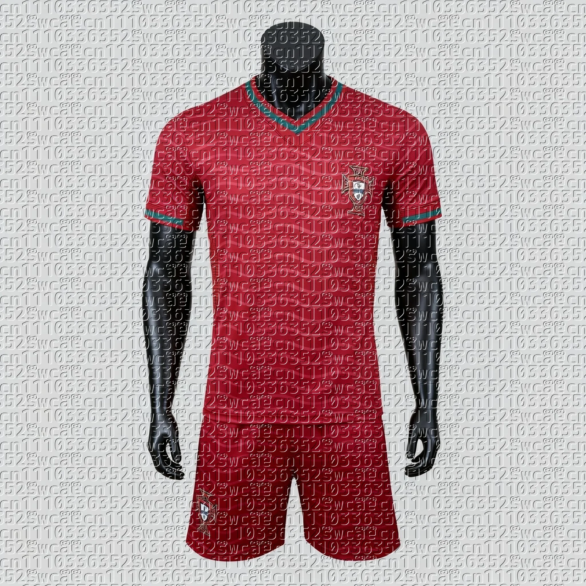 

2026 New Men's T-shirt Set Portugal Football Team Uniform Summer Training Uniform Adult Sports Top Shorts