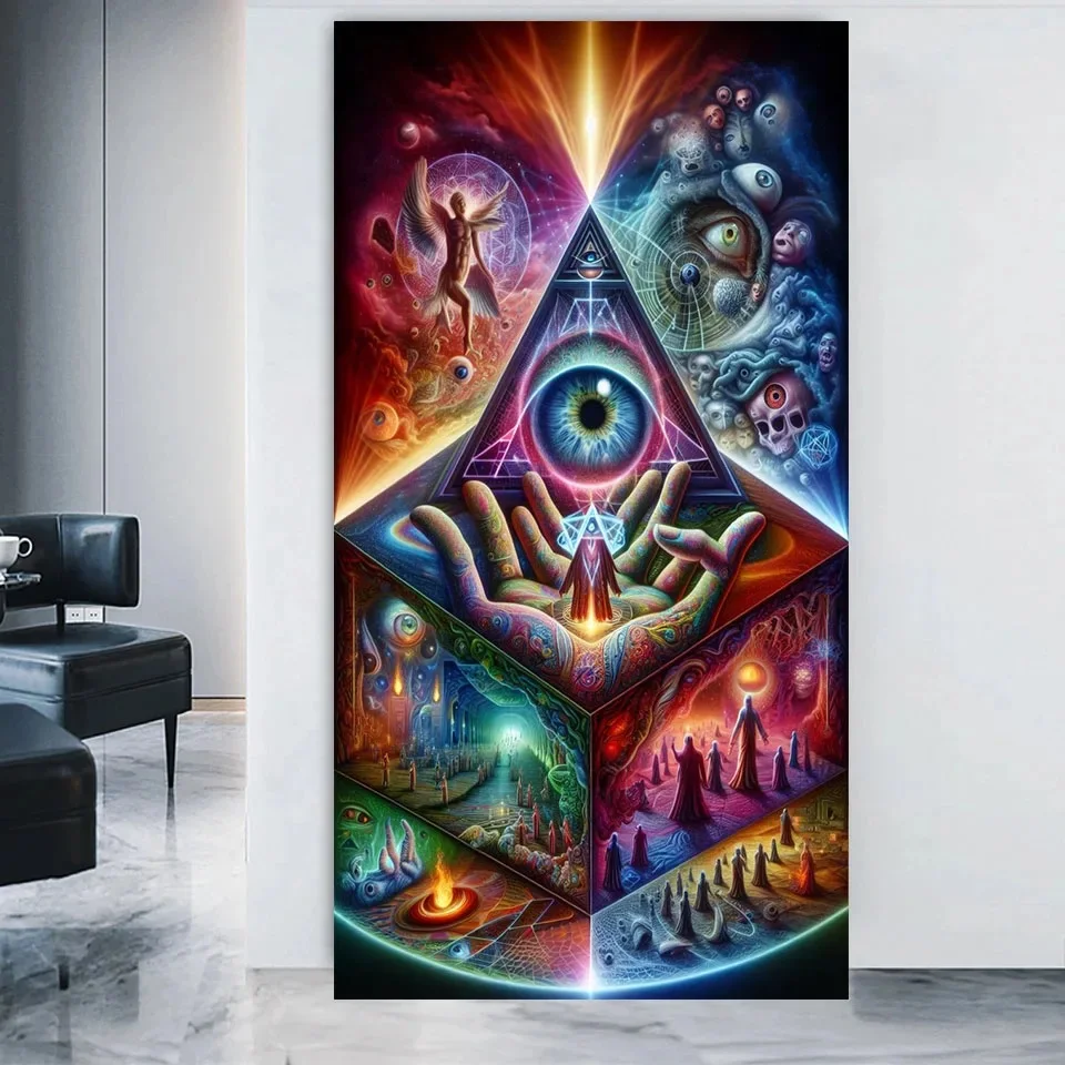 Triangle Eye Large Diy Diamond Painting Full Diamond Mosaic Embroidery Cross stitch Kits Mystical Hand Art For Home Decor Gift