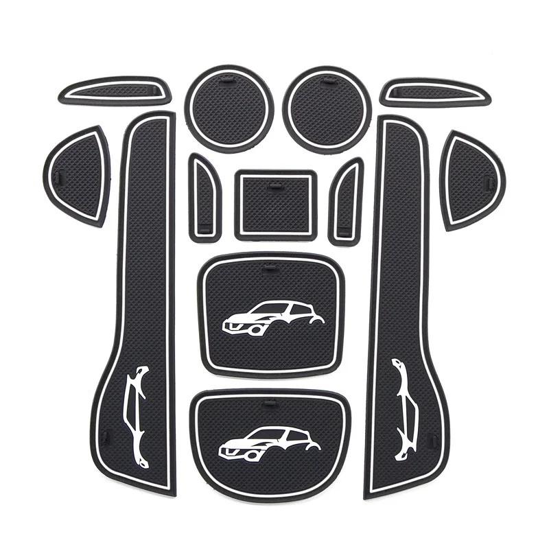 Auto anti-slip cup mat car non slip door gate pad for nissan juke 2012-2018, car accessories