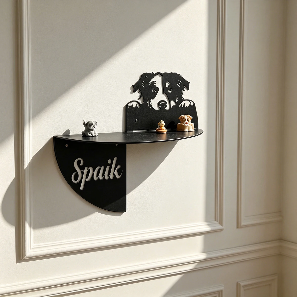 Custom Text Border Collie Metal Wall Shelf Wall metal art Holiday Gift,All Season DIY Gift Metal Wall Art
